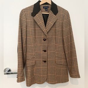 Ann Taylor Wool Plaid Blazer